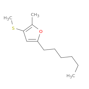 Furan, 5-hexyl-2-methyl-3-(methylthio)-