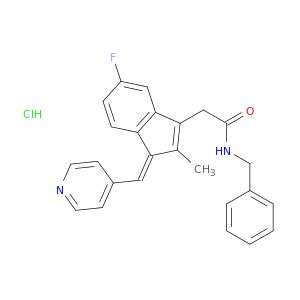 (1Z)-5-氟-2-甲基-N-(苯基甲基)-1-(4-吡啶基甲基)-1H-茚-3-乙酰胺(1：1)