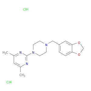 2-[4-(1,3-benzodioxol-5-ylmethyl)piperazin-1-yl]-4,6-dimethylpyrimidine dihydrochloride