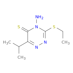 1,2,4-Triazine-5(4H)-thione, 4-amino-3-(ethylthio)-6-(1-methylethyl)-
