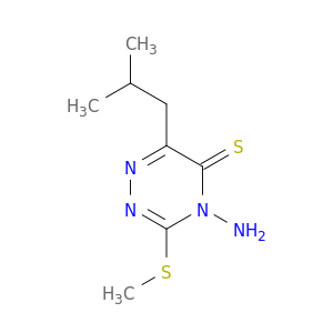 1,2,4-Triazine-5(4H)-thione, 4-amino-6-(2-methylpropyl)-3-(methylthio)-