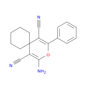 3-Oxaspiro[5.5]undeca-1,4-diene-1,5-dicarbonitrile, 2-amino-4-phenyl-