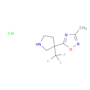 3-Methyl-5-[3-(trifluoromethyl)pyrrolidin-3-yl]-1,2,4-oxadiazole Hydrochloride