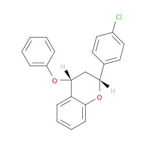 2H-1-Benzopyran, 2-(4-chlorophenyl)-3,4-dihydro-4-phenoxy-, cis-