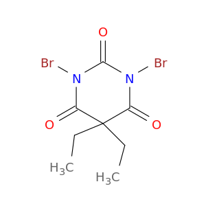 2,4,6(1H,3H,5H)-Pyrimidinetrione, 1,3-dibromo-5,5-diethyl-