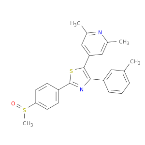 5-(2,6-DIMETHYL-4-PYRIDYL)-4-(3-METHYLPHENYL)-2-(4-METHYLSULFINYLPHENYL)-1,3-THIAZOLE