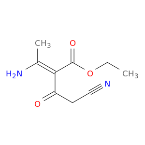 2-Butenoic acid, 3-amino-2-(cyanoacetyl)-, ethyl ester, (2E)-