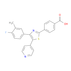 4-[4-(4-FLUORO-3-METHYLPHENYL)-5-(4-PYRIDINYL)-2-THIAZOLYL]-BENZOIC ACID