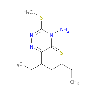 1,2,4-Triazine-5(4H)-thione, 4-amino-6-(1-ethylpentyl)-3-(methylthio)-