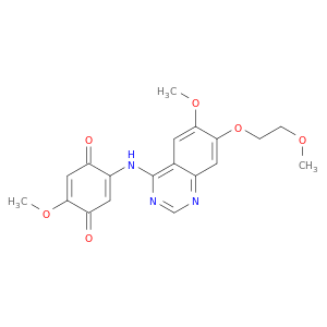 2,5-Cyclohexadiene-1,4-dione,2-methoxy-5-[[6-methoxy-7-(2-methoxyethoxy)-4-quinazolinyl]amino]-