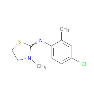Benzenamine, 4-chloro-2-methyl-N-(3-methyl-2-thiazolidinylidene)-