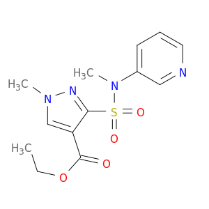 1H-Pyrazole-4-carboxylicacid, 1-methyl-3-[(methyl-3-pyridinylamino)sulfonyl]-, ethyl ester
