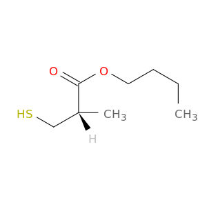 Propanoic acid, 3-mercapto-2-methyl-, butyl ester, (S)-