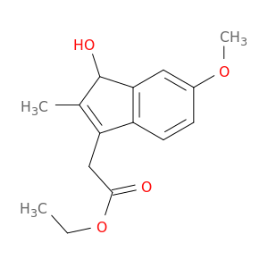 1H-Indene-3-acetic acid, 1-hydroxy-6-methoxy-2-methyl-, ethyl ester