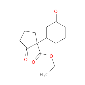 Cyclopentanecarboxylic acid, 2-oxo-1-(3-oxocyclohexyl)-, ethyl ester