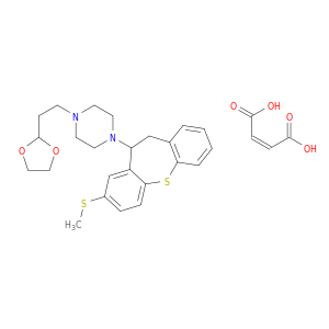 1-(10,11-DIHYDRO-8-(METHYLTHIO)DIBENZO[B,F]THIEPIN-10-YL)-4-(2-(1,3-DIOXOLAN-2-YL)ETHYL)PIPERAZINE (Z)-2-BUTENEDIOATE