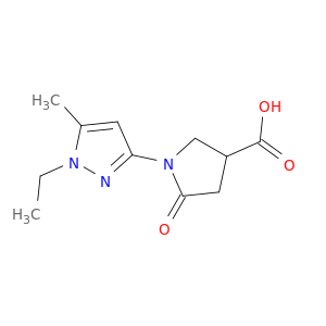 1-(1-乙基-5-甲基-1H-吡唑-3-基)-5-氧代吡咯烷-3-羧酸