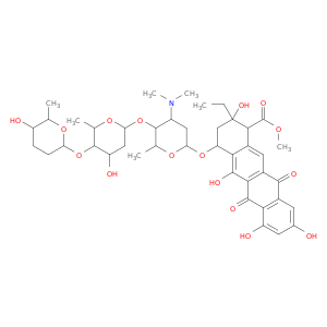 METHYL 4-[4-DIMETHYLAMINO-5-[4-HYDROXY-5-(5-HYDROXY-6-METHYL-OXAN-2-YL)OXY-6-METHYL-OXAN-2-YL]OXY-6-METHYL-OXAN-2-YL]OXY-2-ETHYL-2,5,7,9-TETRAHYDROXY-6,11-DIOXO-3,4-DIHYDRO-1H-TETRACENE-1-CARBOXYLATE