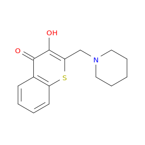 4H-1-Benzothiopyran-4-one, 3-hydroxy-2-(1-piperidinylmethyl)-