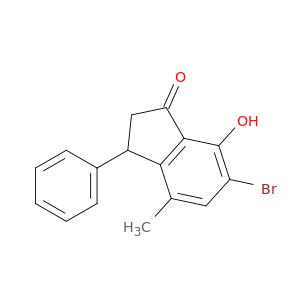 1H-Inden-1-one, 6-bromo-2,3-dihydro-7-hydroxy-4-methyl-3-phenyl-