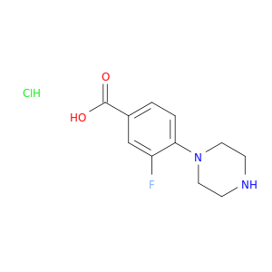 3-Fluoro-4-piperazinobenzoic acid HCl