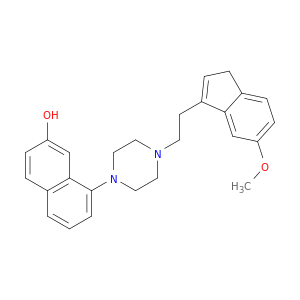 2-Naphthalenol, 8-[4-[2-(5-methoxy-1H-inden-3-yl)ethyl]-1-piperazinyl]-