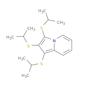 Indolizine, 1,2,3-tris[(1-methylethyl)thio]-