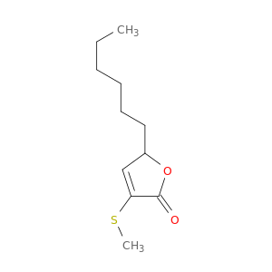 2(5H)-Furanone, 5-hexyl-3-(methylthio)-