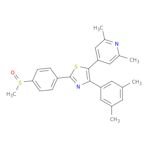 4-(3,5-DIMETHYLPHENYL)-5-(2,6-DIMETHYL-4-PYRIDYL)-2-(4-METHYLSULFINYLPHENYL)-1,3-THIAZOLE