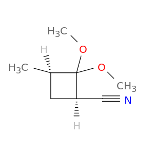 Cyclobutanecarbonitrile, 2,2-dimethoxy-3-methyl-, cis-