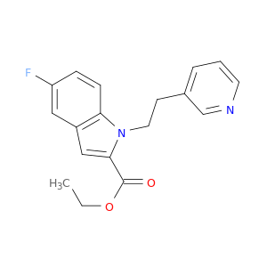 1H-Indole-2-carboxylic acid, 5-fluoro-1-[2-(3-pyridinyl)ethyl]-, ethyl ester