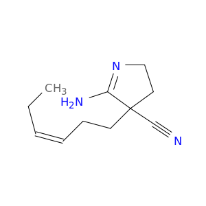 2H-Pyrrole-4-carbonitrile, 5-amino-4-(3Z)-3-hexenyl-3,4-dihydro-